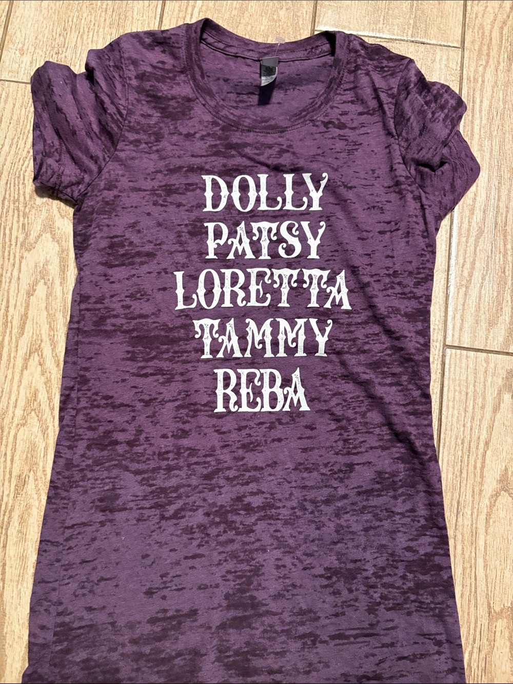Graphic Country Names Tee - Purple with White Print